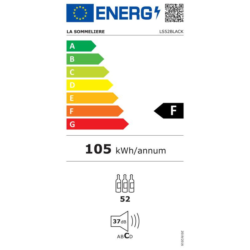 Vyno rūsys LS52BLACK 52 Buteliai La Sommelière: Tylus ir Kompaktiškas