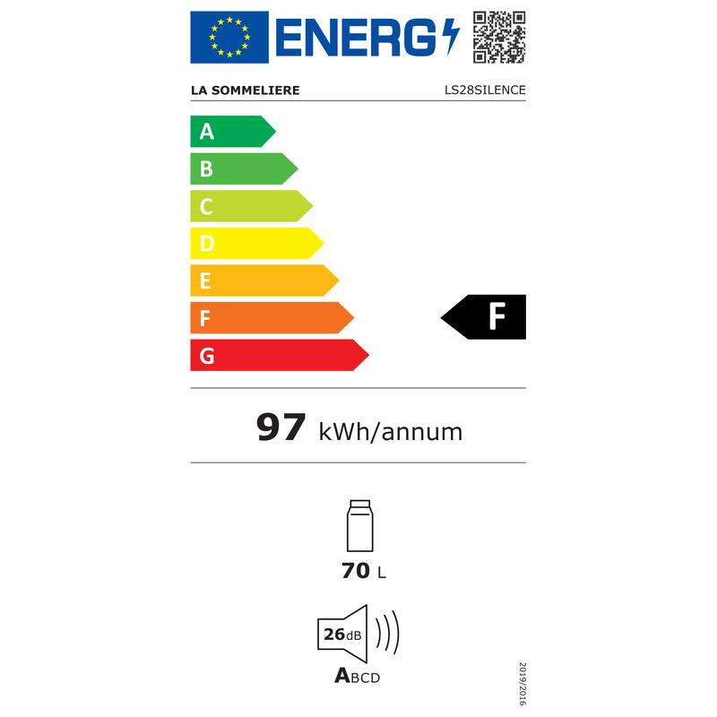 Aptarnavimo rūsys LS28SILENCE 28 Butelių La Sommelière: Itin tylus